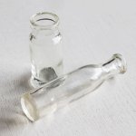 画像3: アメリカヴィンテージガラスボトル大小２本組｜アンティーク雑貨グラス薬瓶メディスンボトル (3)