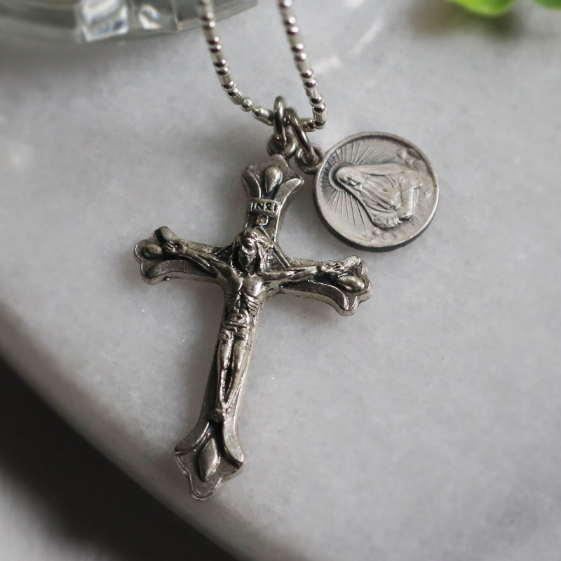 ビンテージロザリオ 1930年代vintage ネックレス 十字架キリストクロス